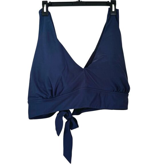 Universal Standard V Neck Tie Back Bikini Top Size Large 22-24 - Picture 1 of 5